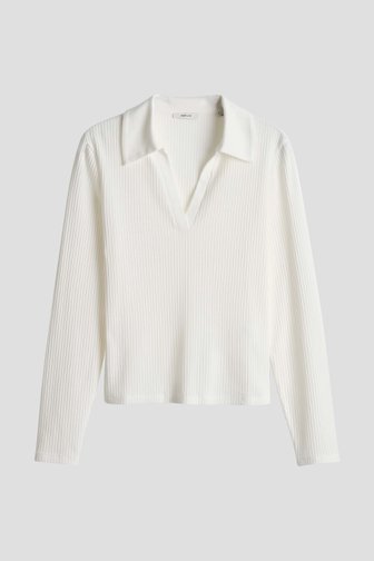 Voorkant van Witte polo  door Opus voor Dames