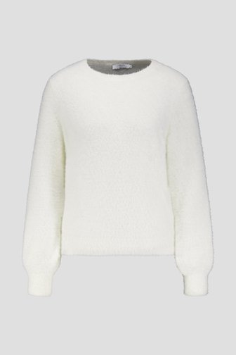 Voorkant van Witte trui in faux-furstof door Liberty Island voor Dames
