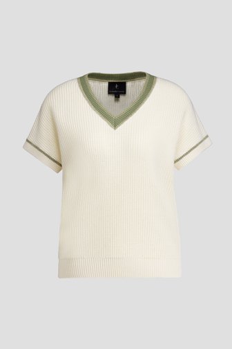 Voorkant van Witte trui met korte mouwen door AC by Annelien Coorevits voor Dames