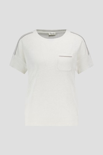 Witte trui met korte mouwen van Barbara Lebek voor Dames