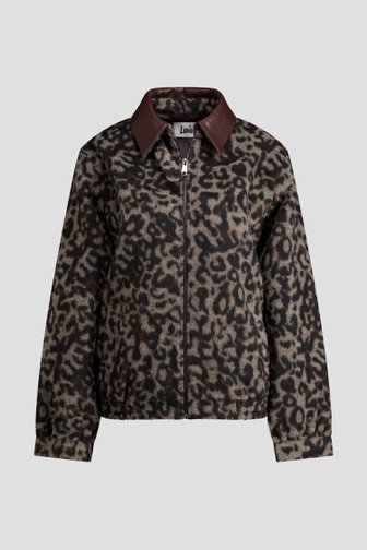 Productfoto 1 van Zacht bruin vest met panterprint door Louise voor Dames