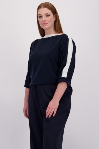 Voorkant van Zachte blauwe pull met boothals door Yest Curve voor Dames