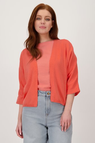 Libelle Zachte cardigan in koraal