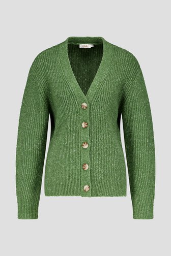 Zachte donkergroene cardigan  van Libelle voor Dames