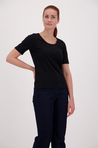 Zwart basic T-shirt van Liberty Island voor Dames