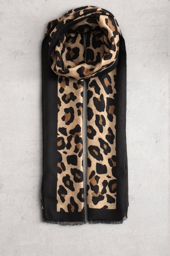 Modeno Zwart-beige luipaardprint