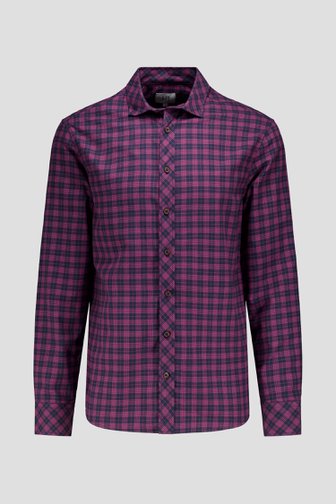 Voorkant van Zwart-paars geruit hemd - Regular fit door Casual Five voor Heren