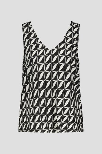 Zwart topje met grafische print van More & More voor Dames