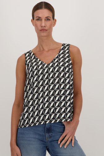 Zwart topje met grafische print van More & More voor Dames