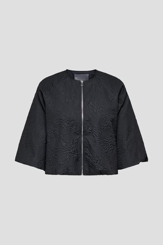 Voorkant van Zwart vestje met bloemenmotief door ONLY Carmakoma voor Dames