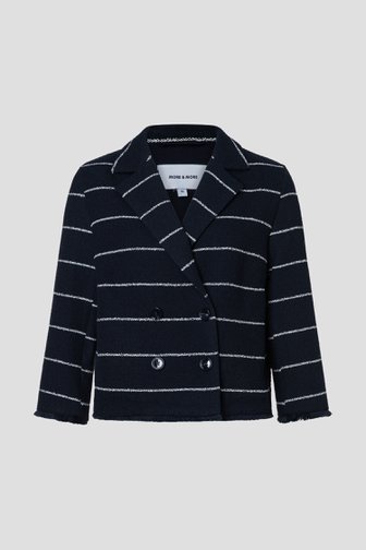 Voorkant van Zwart vestje met strepen door More & More voor Dames