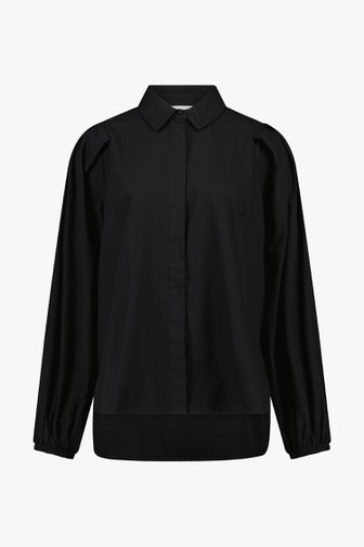 Zwarte blouse met chique afwerking  van Fransa voor Dames