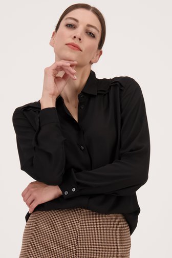Zwarte blouse met lange mouwen van D'Auvry voor Dames