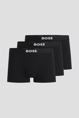 Voorkant van Zwarte boxershorts - Set van 3 door Hugo Boss voor Heren