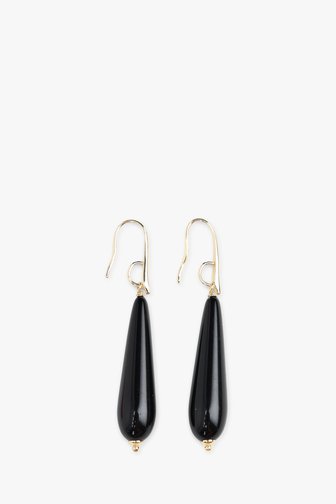 Zwarte druppelvormige oorbellen van Liberty Island voor Dames