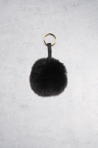 Zwarte faux fur sleutelhanger van Liberty Island voor Dames