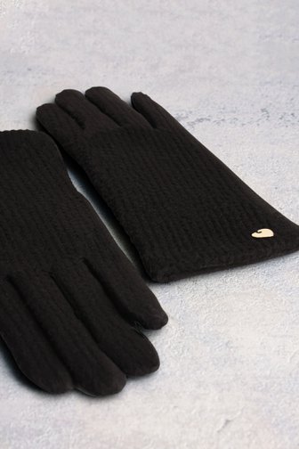 Voorkant van Zwarte handschoenen door Modeno voor Dames