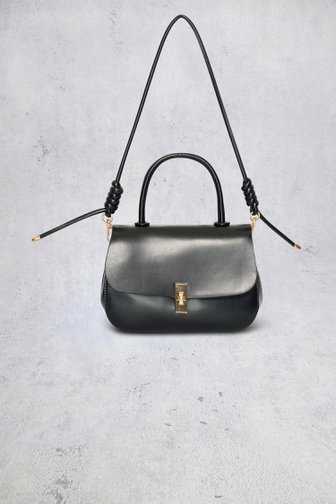 Voorkant van Zwarte handtas met leather look door Bulaggi voor Dames