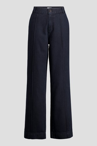 Voorkant van Zwarte jeans met siernaden – Wide leg fit door Liberty Island Denim voor Dames