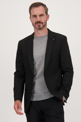 Voorkant van Zwarte kostuumvest - Regular fit - Rock door Dansaert Black voor Heren