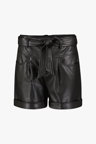 Zwarte short in faux leather van Louise voor Dames