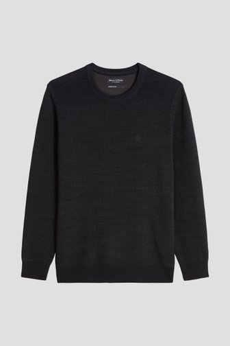 Productfoto 1 van Zwarte trui met ronde hals door Marc O'Polo voor Heren