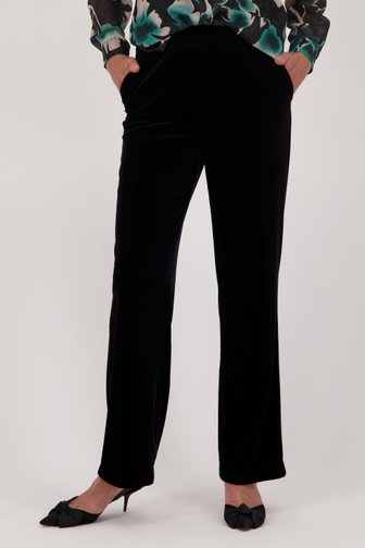 Zwarte velvet broek van Claude Arielle voor Dames