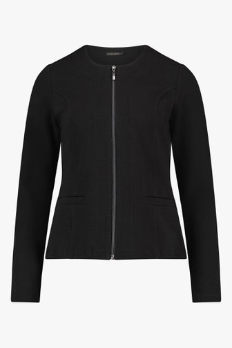 Zwarte vest in ribstof van Claude Arielle voor Dames