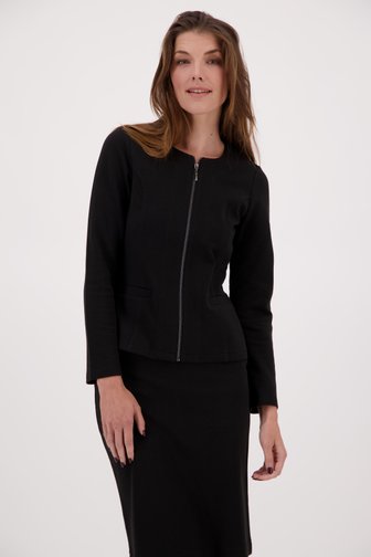 Zwarte vest in ribstof van Claude Arielle voor Dames
