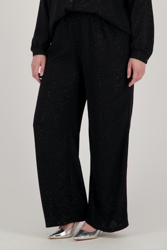 Only Carmakoma Zwarte wijde broek met glitters