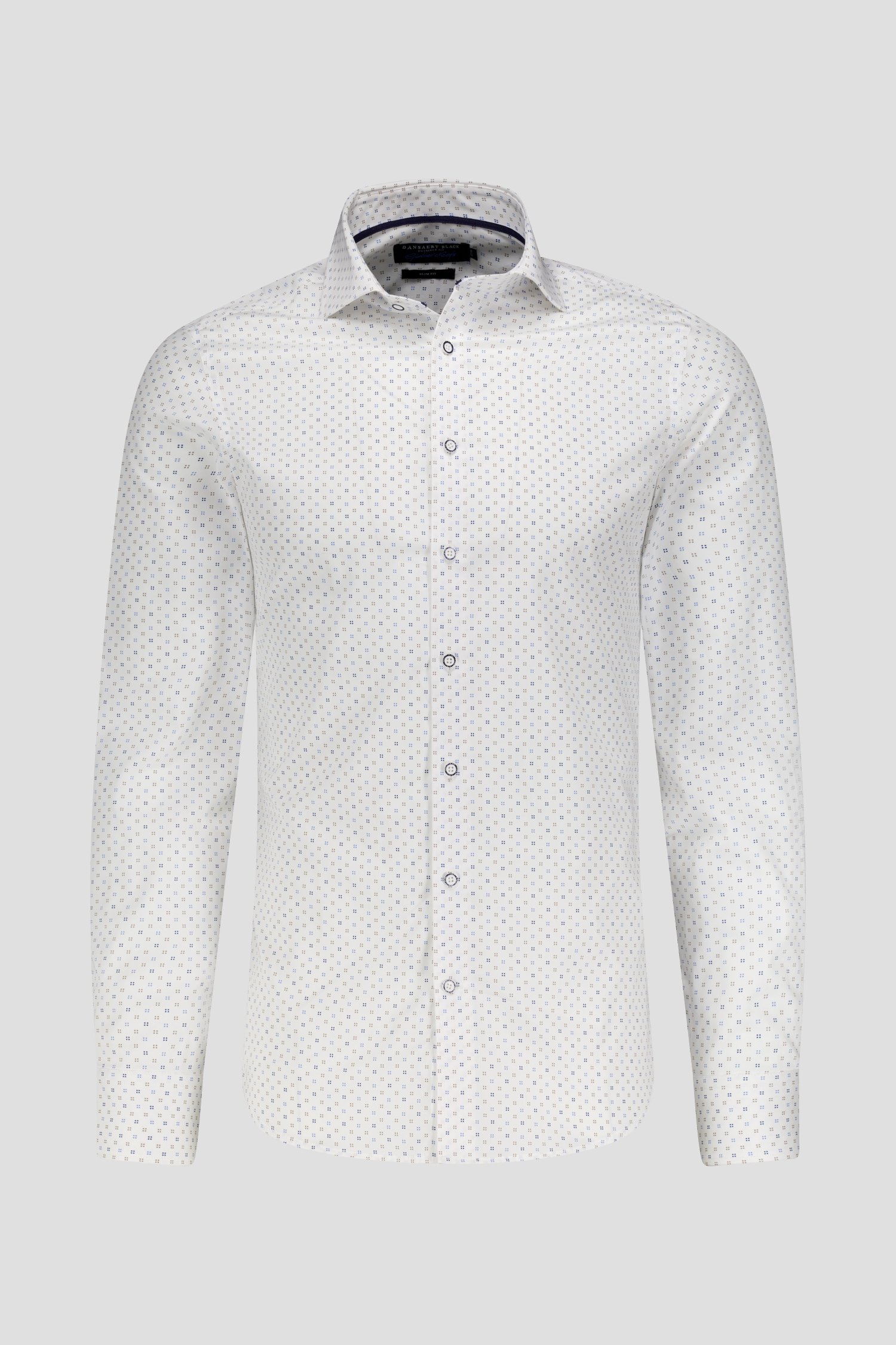 
Chemise blanche à imprimé bleu - regular fit de Dansaert Black pour Hommes