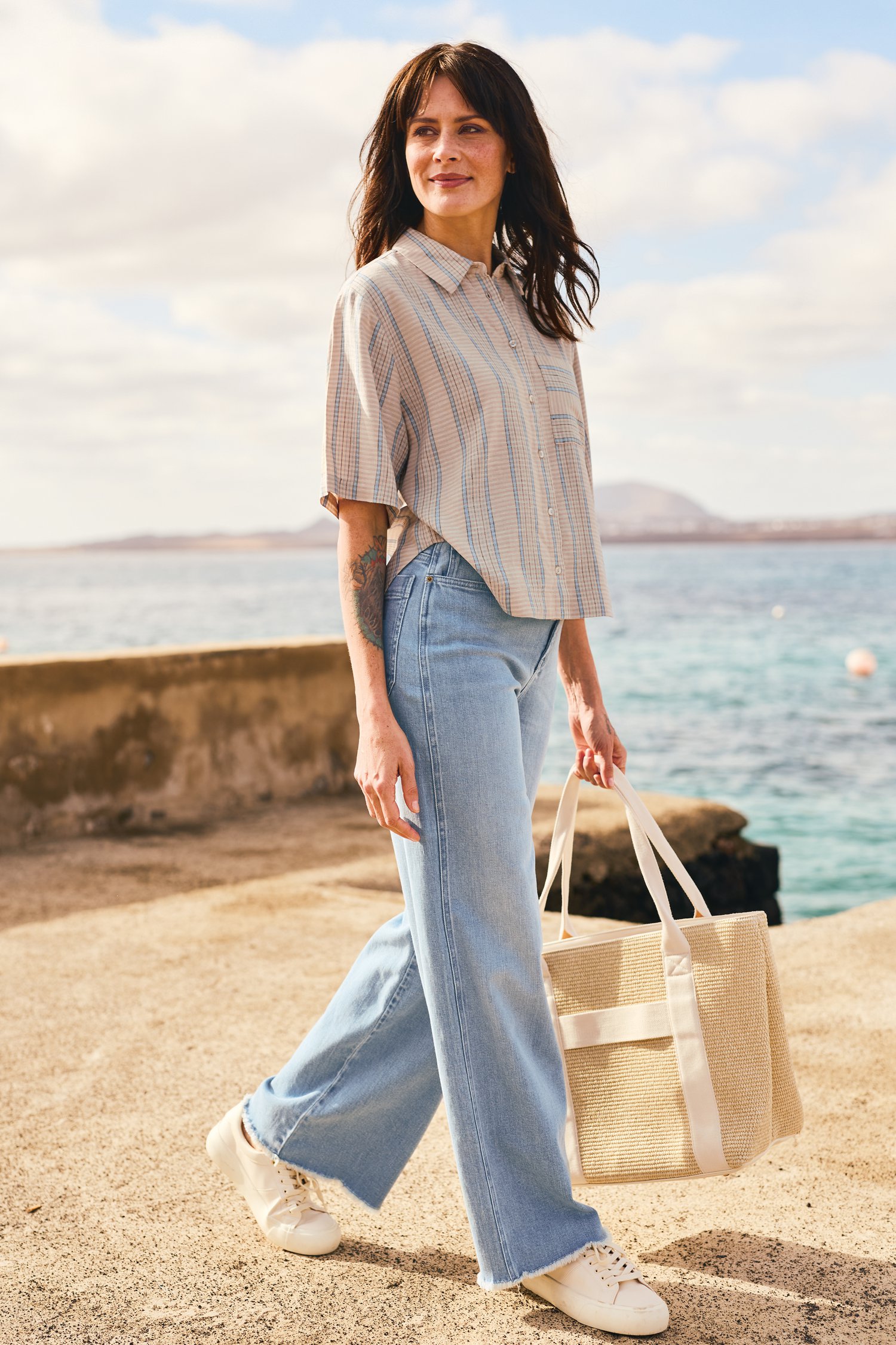 
Lichtblauwe jeans – wide leg fit van Liberty Island Denim voor Dames