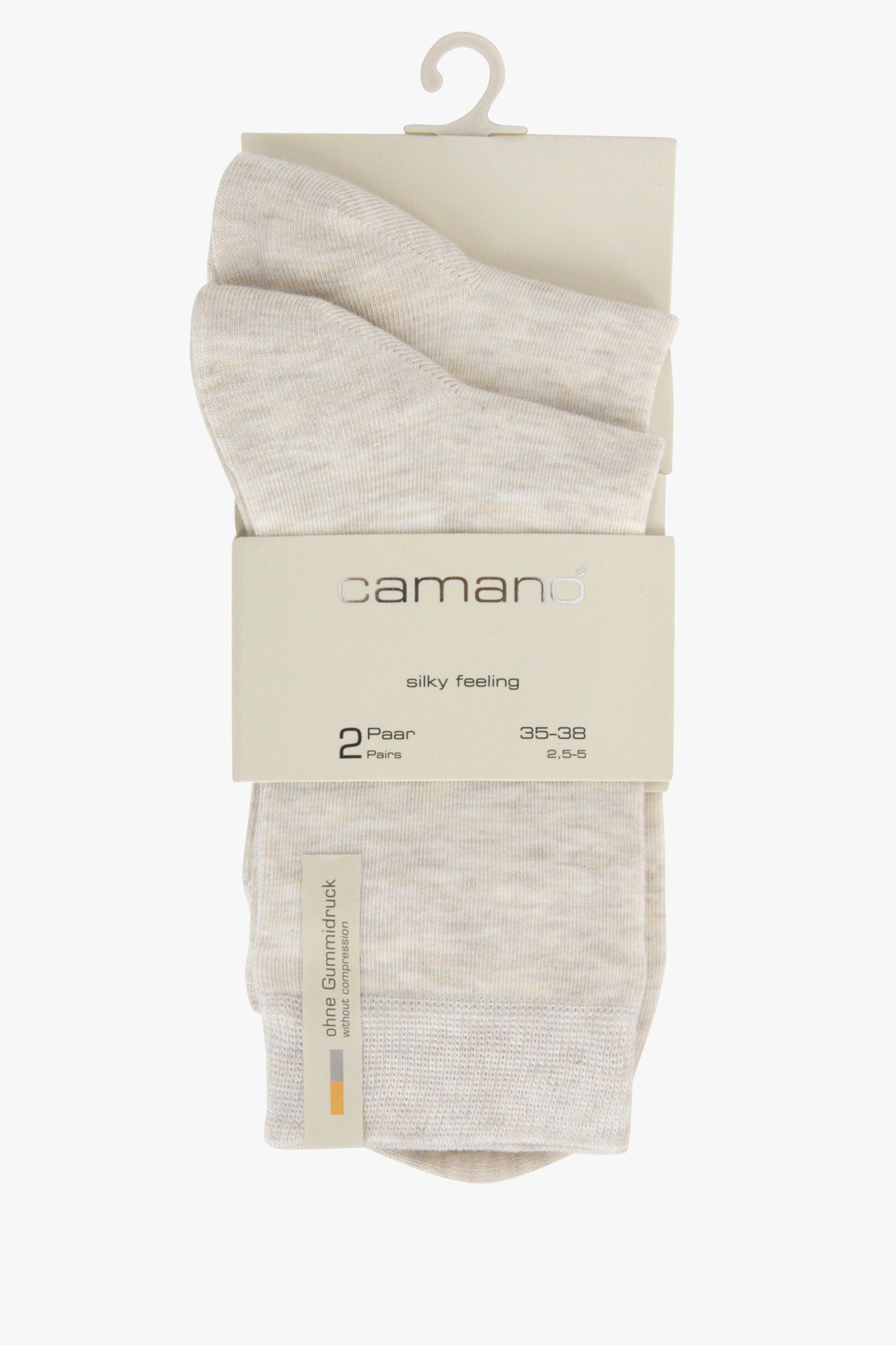 2 paires de chaussettes beiges de Camano pour Femmes