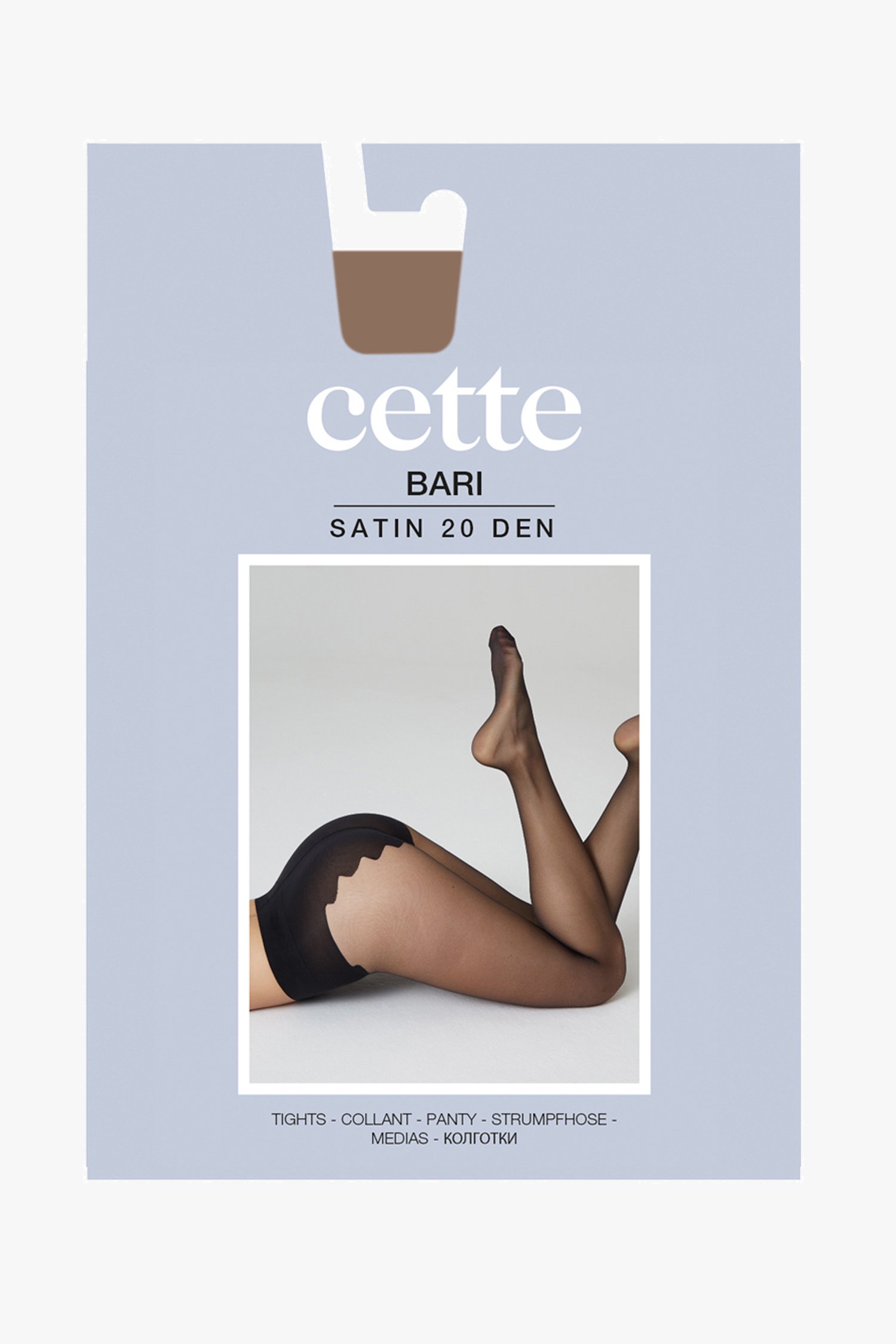 Beige (amandelwit) panty Bari - 20 den van Cette voor Dames