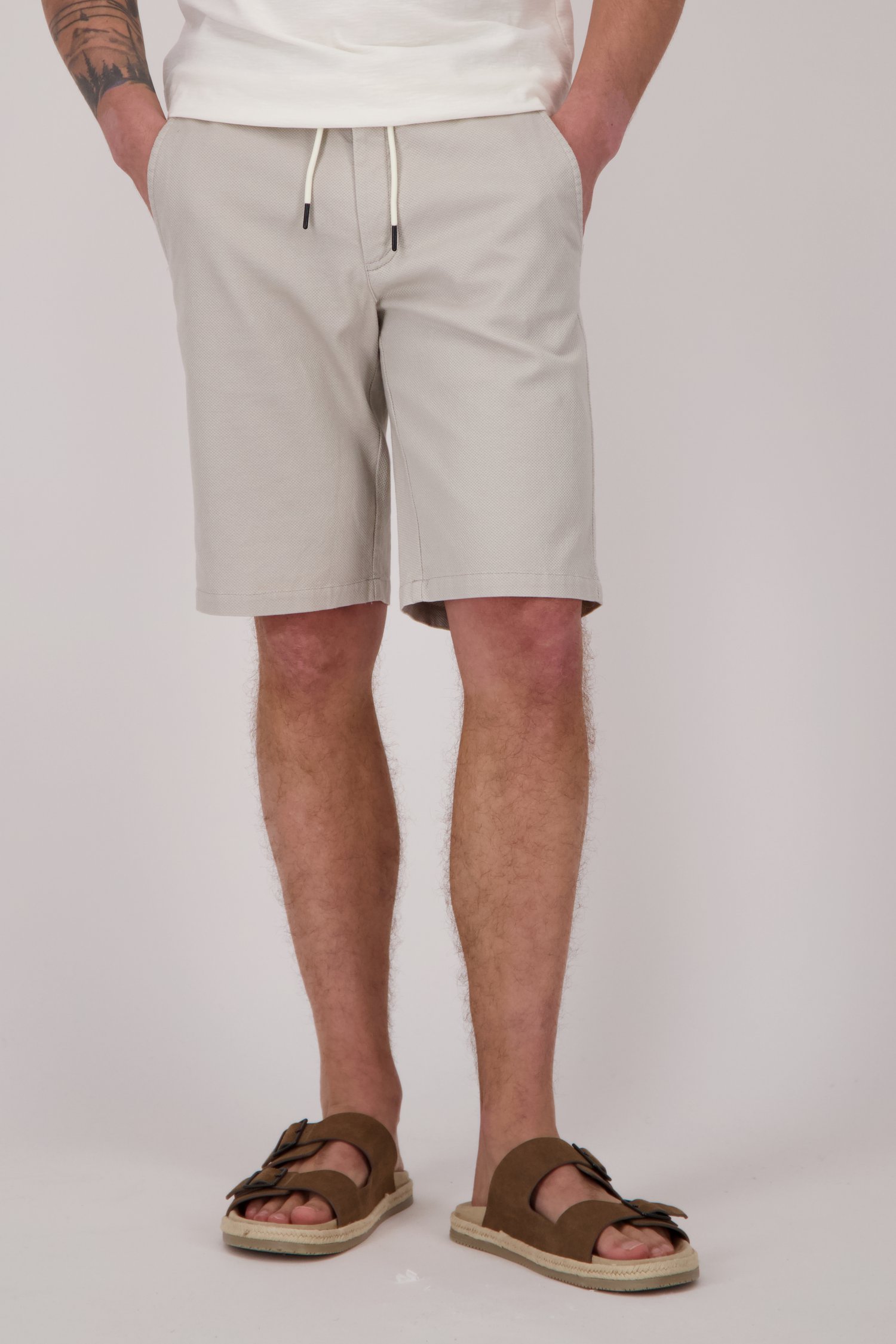 Beige bermuda met stroplint van Bluefields voor Heren