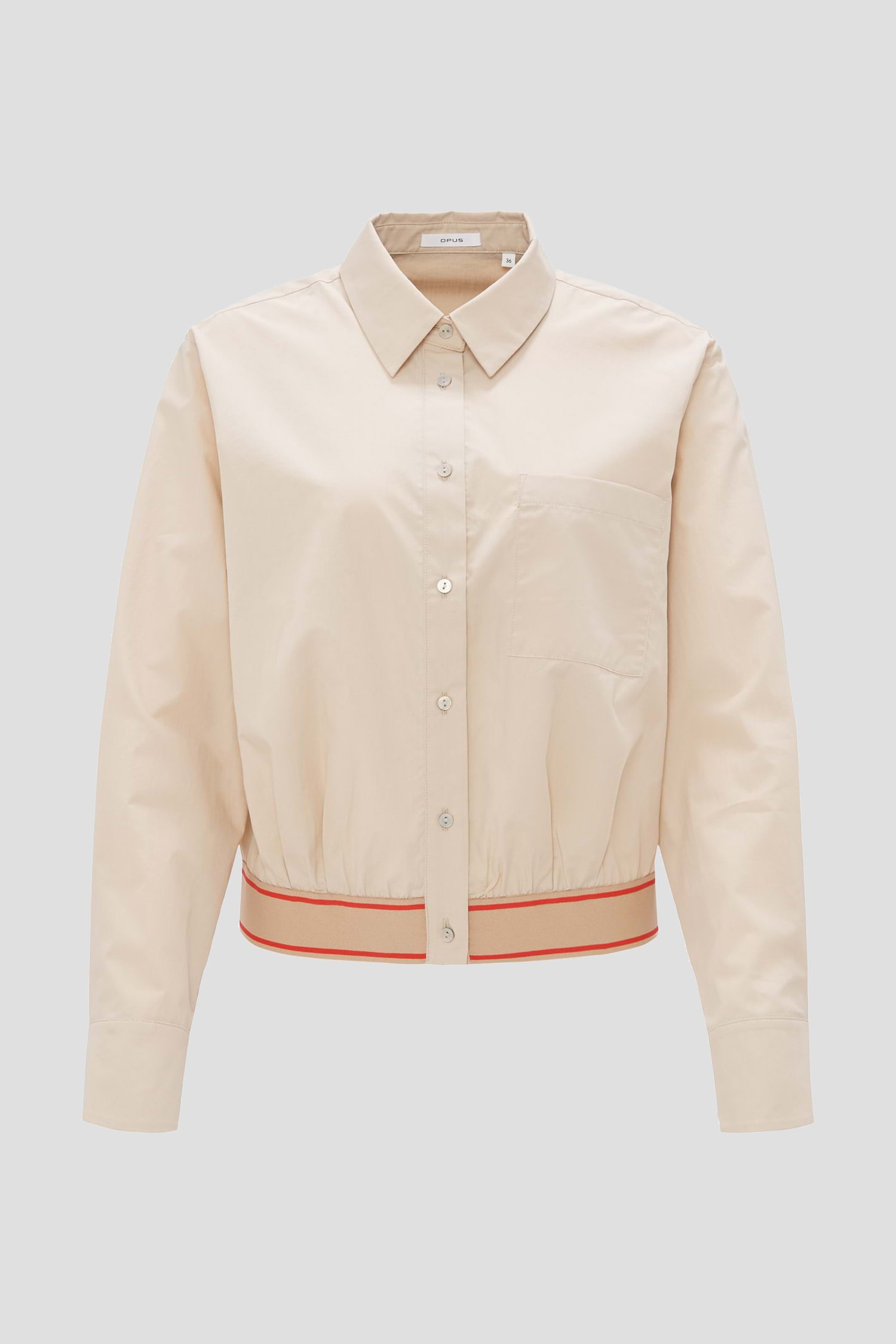 Beige blouse met een kraagje van Opus voor Dames