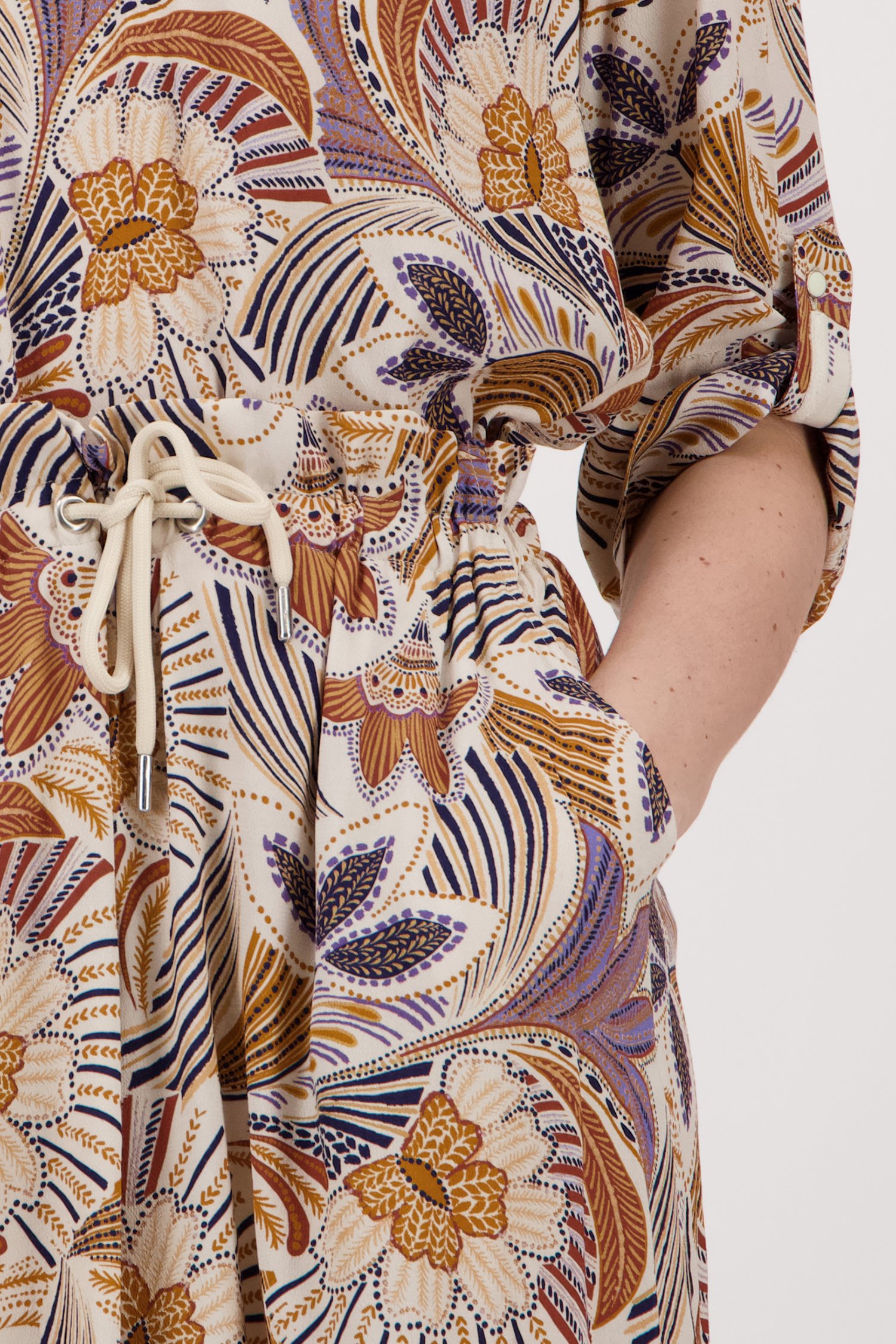 Beige blouse met fijne print van Diane Laury voor Dames