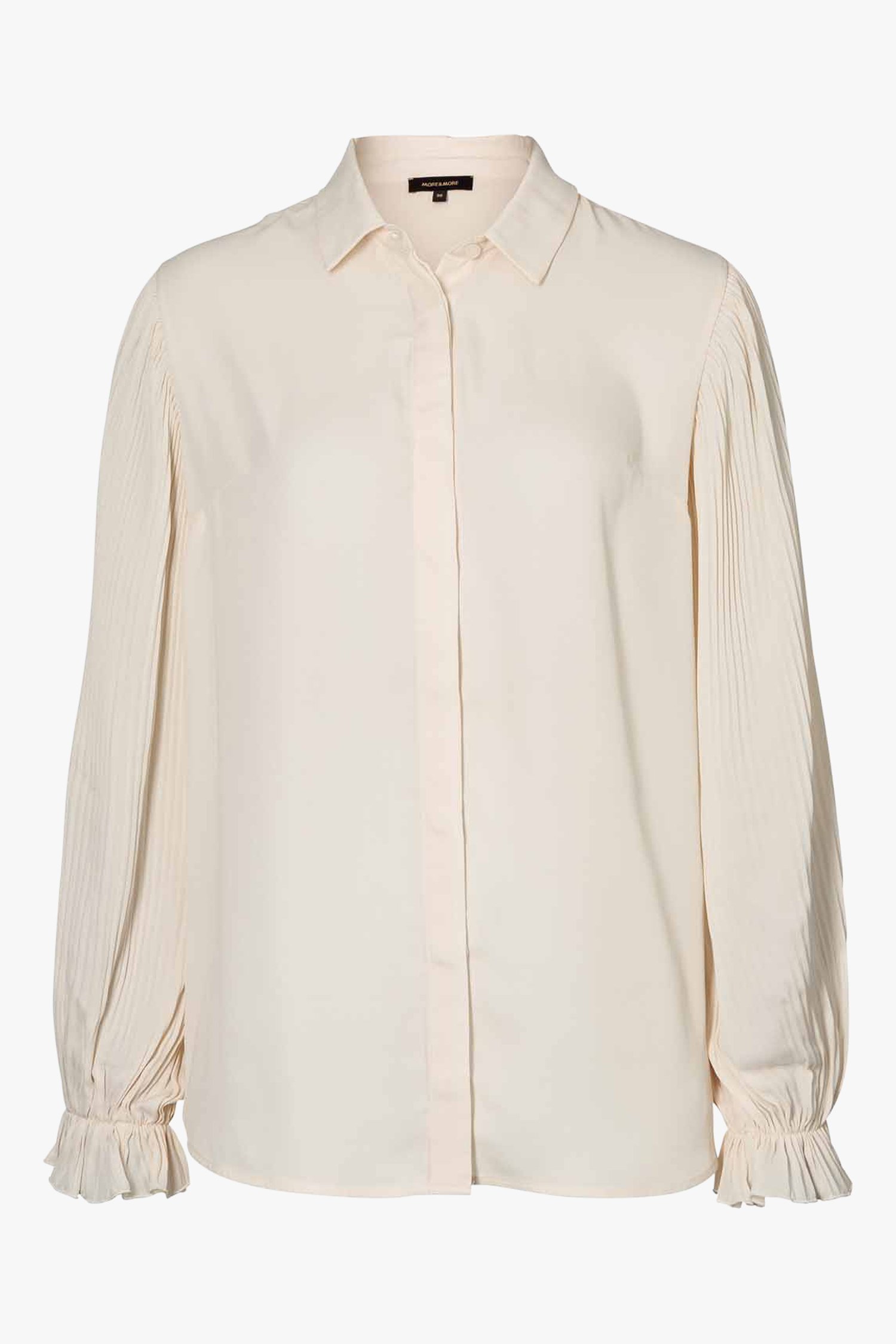 Beige blouse met plooimouwen van More & More voor Dames