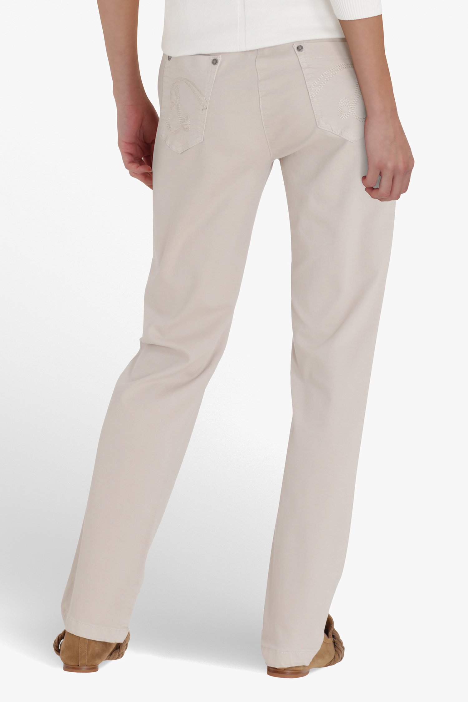 Beige broek - straight fit van Bicalla voor Dames