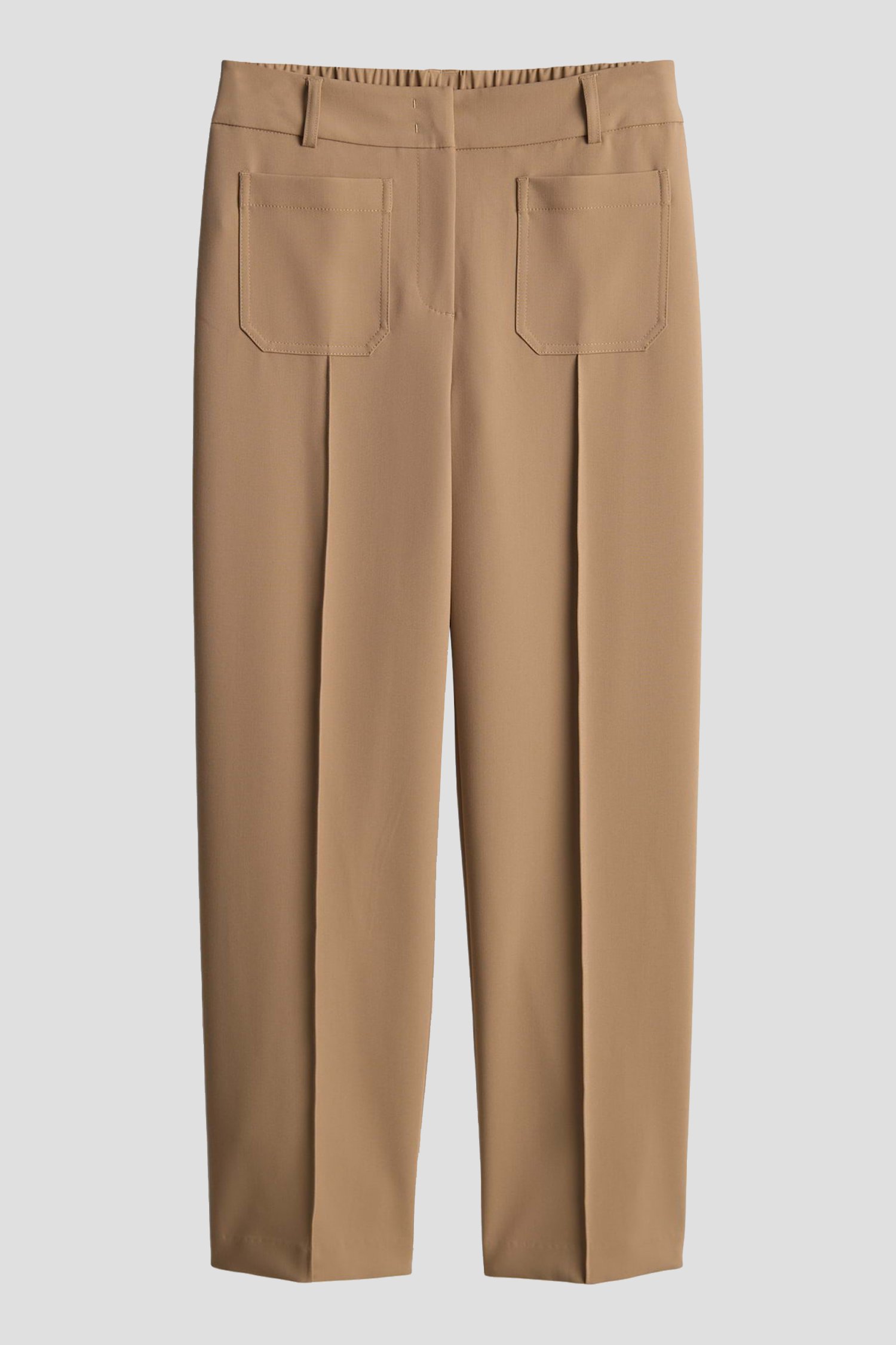 Productfoto 2 van Beige-bruine broek met vouw door Opus voor Dames