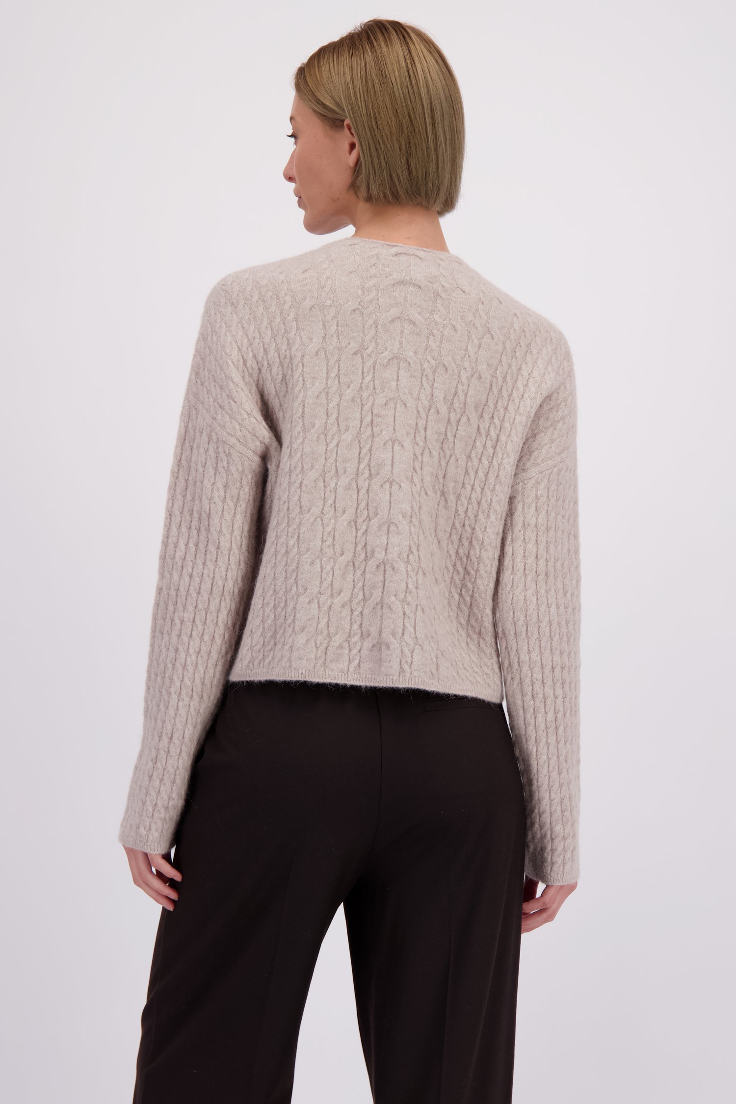 Achterkant van Beige cardigan met knopen door Marc O'Polo voor Dames