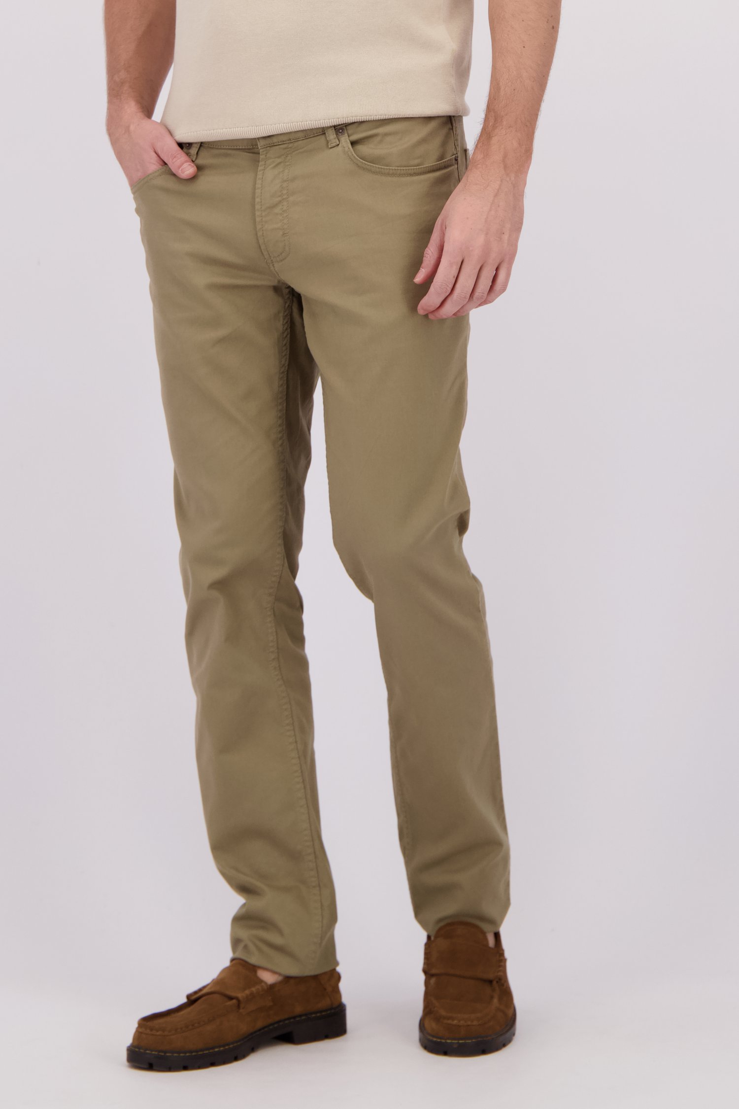 Detail van Beige chino - Jackson - Regular fit  door Brassville voor Heren