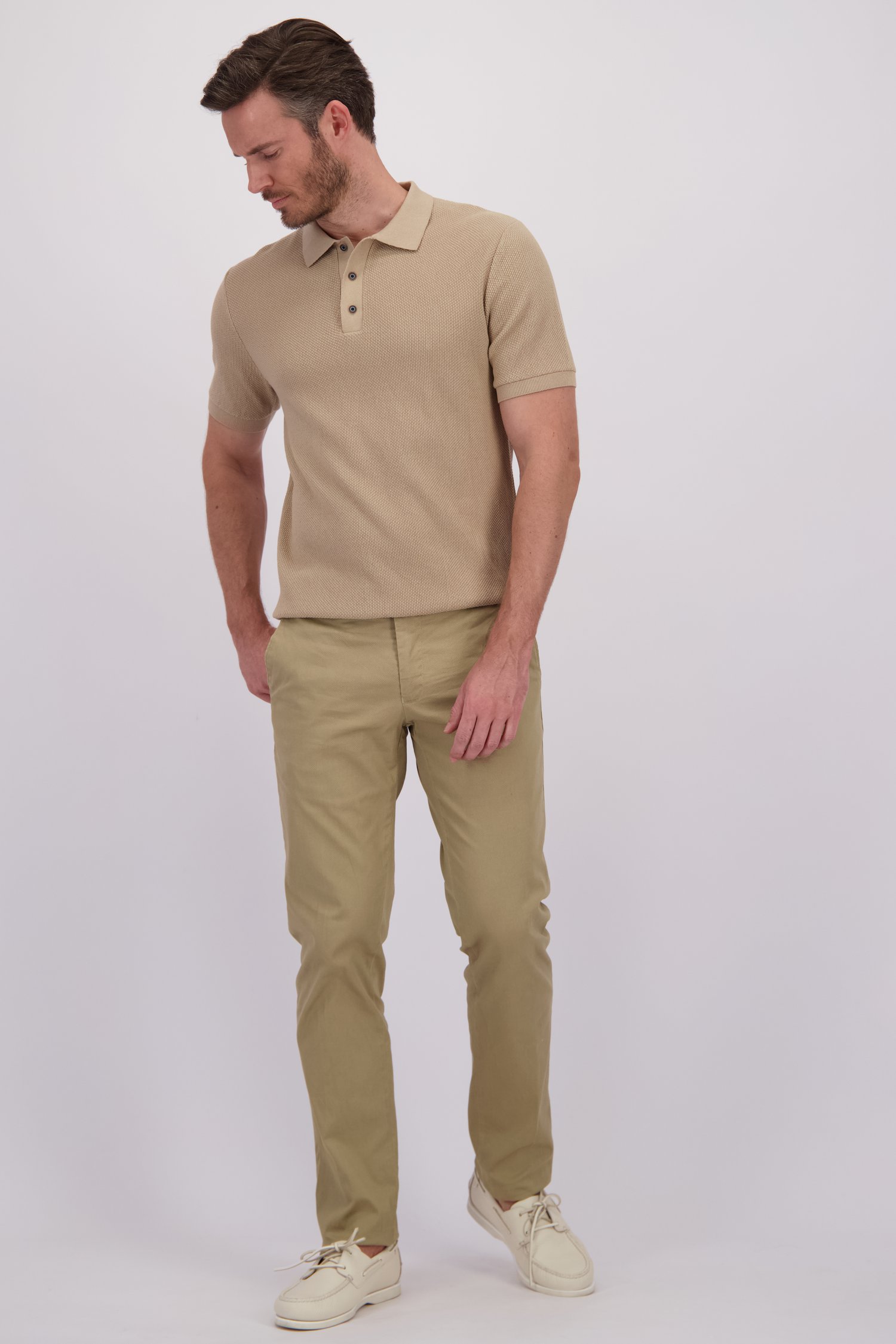 Voorkant van Beige chino - Louisiana - Regular fit  door Brassville voor Heren
