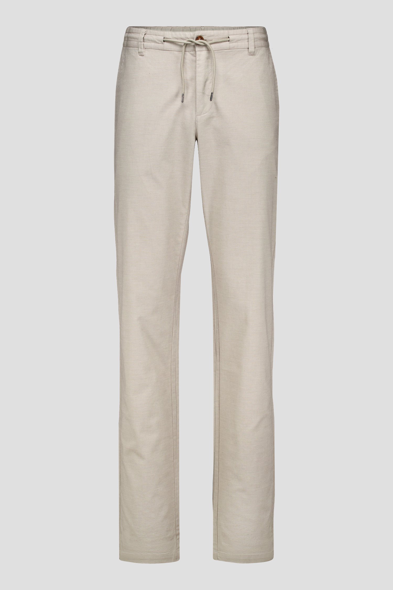 Beige chino met elastische taille en striklint van Upper East voor Heren