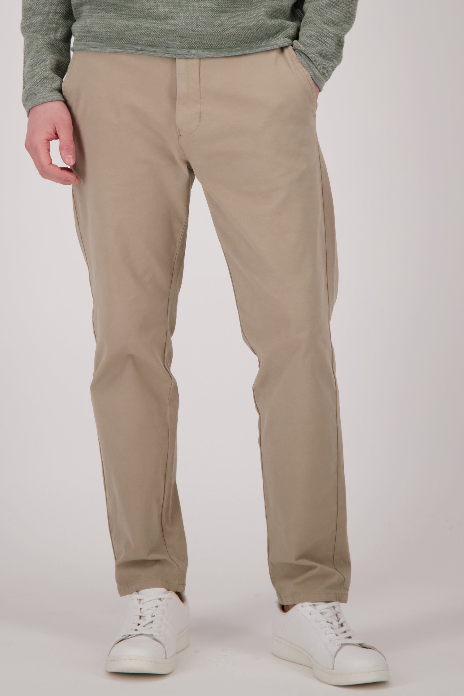 Chino broek - Herenbroek met rechte pijpen en stretch