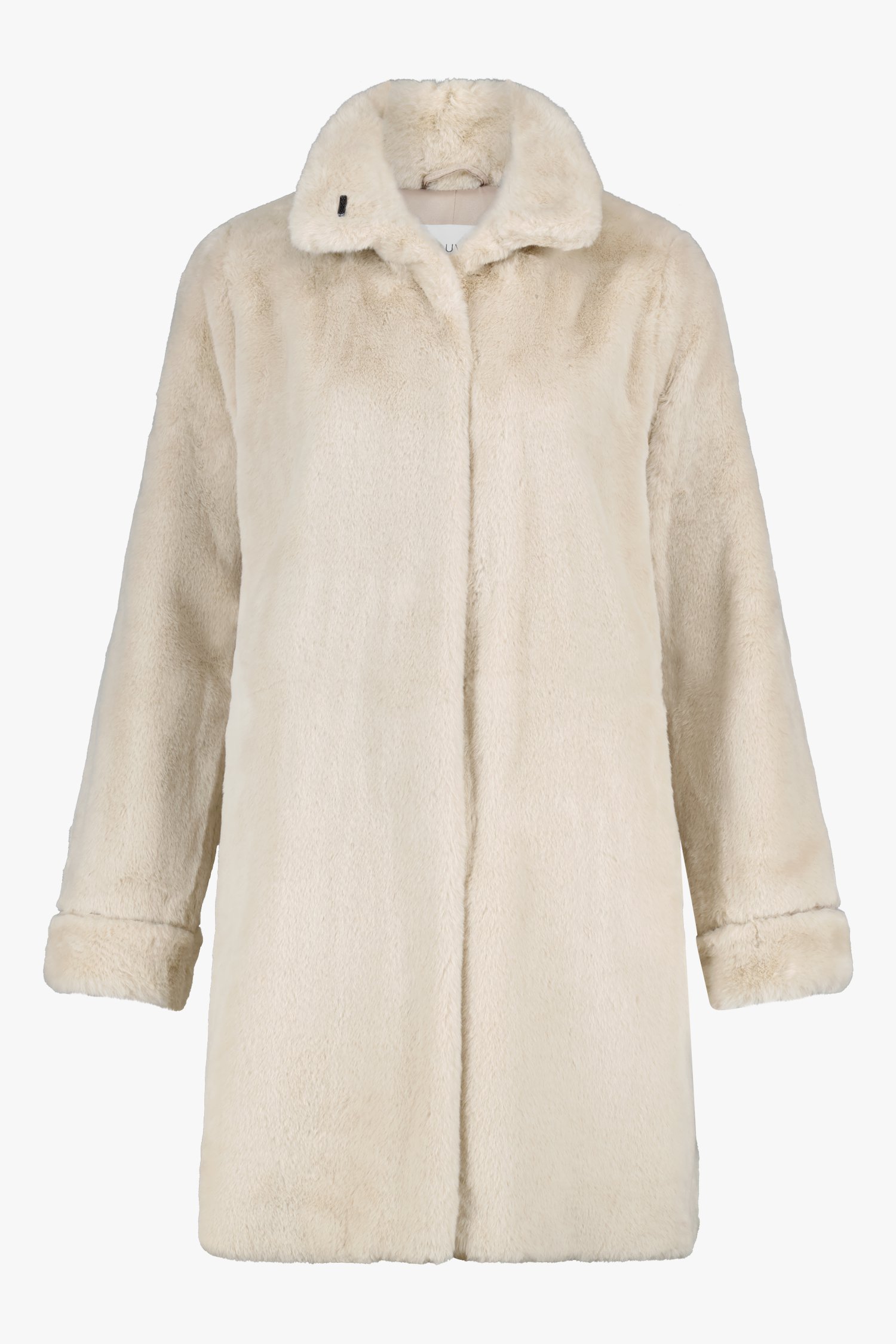 Beige faux fur mantel  van D'Auvry voor Dames