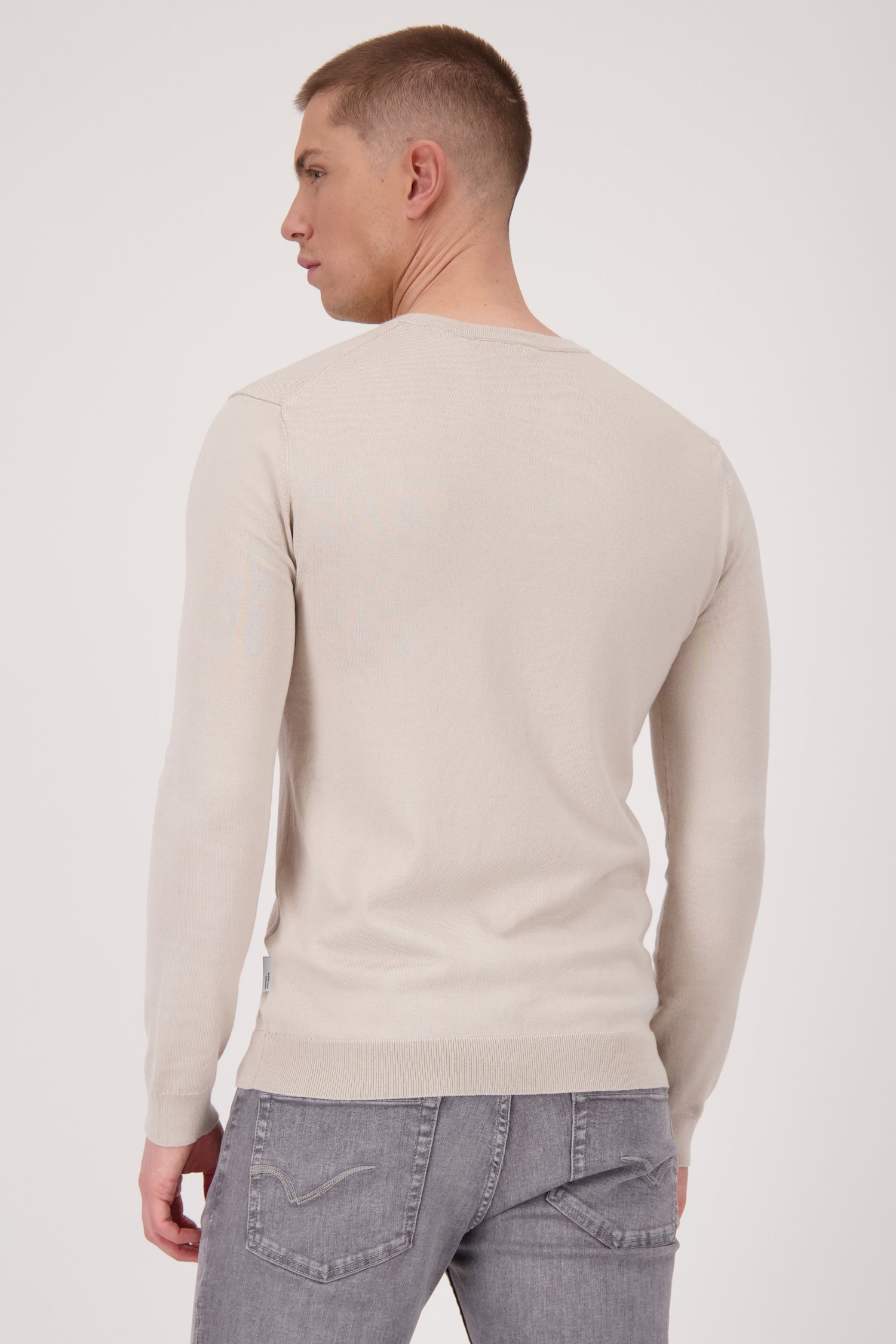 Beige fijn gebreide trui van ONLY & SONS voor Heren