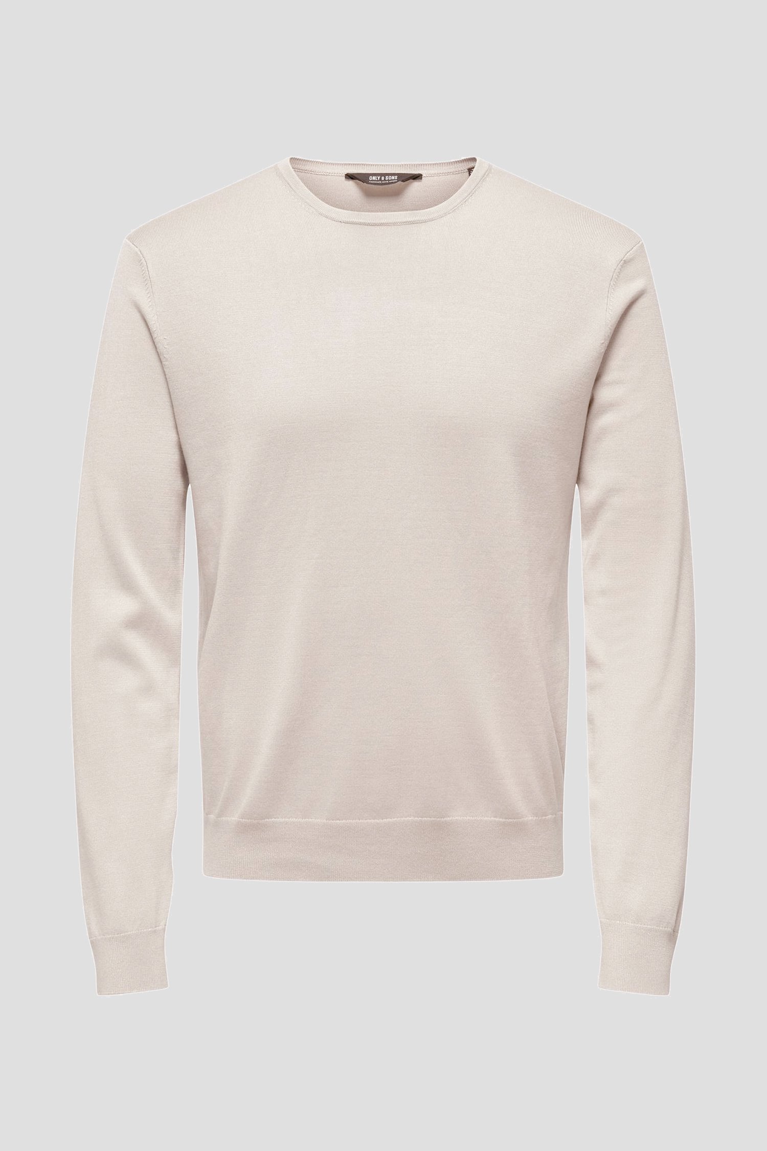 Beige fijn gebreide trui van ONLY & SONS voor Heren