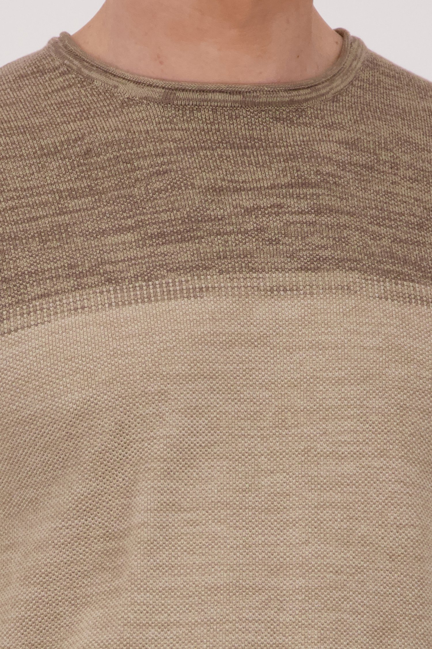 Beige gebreide trui met kleurverloop van ONLY & SONS voor Heren
