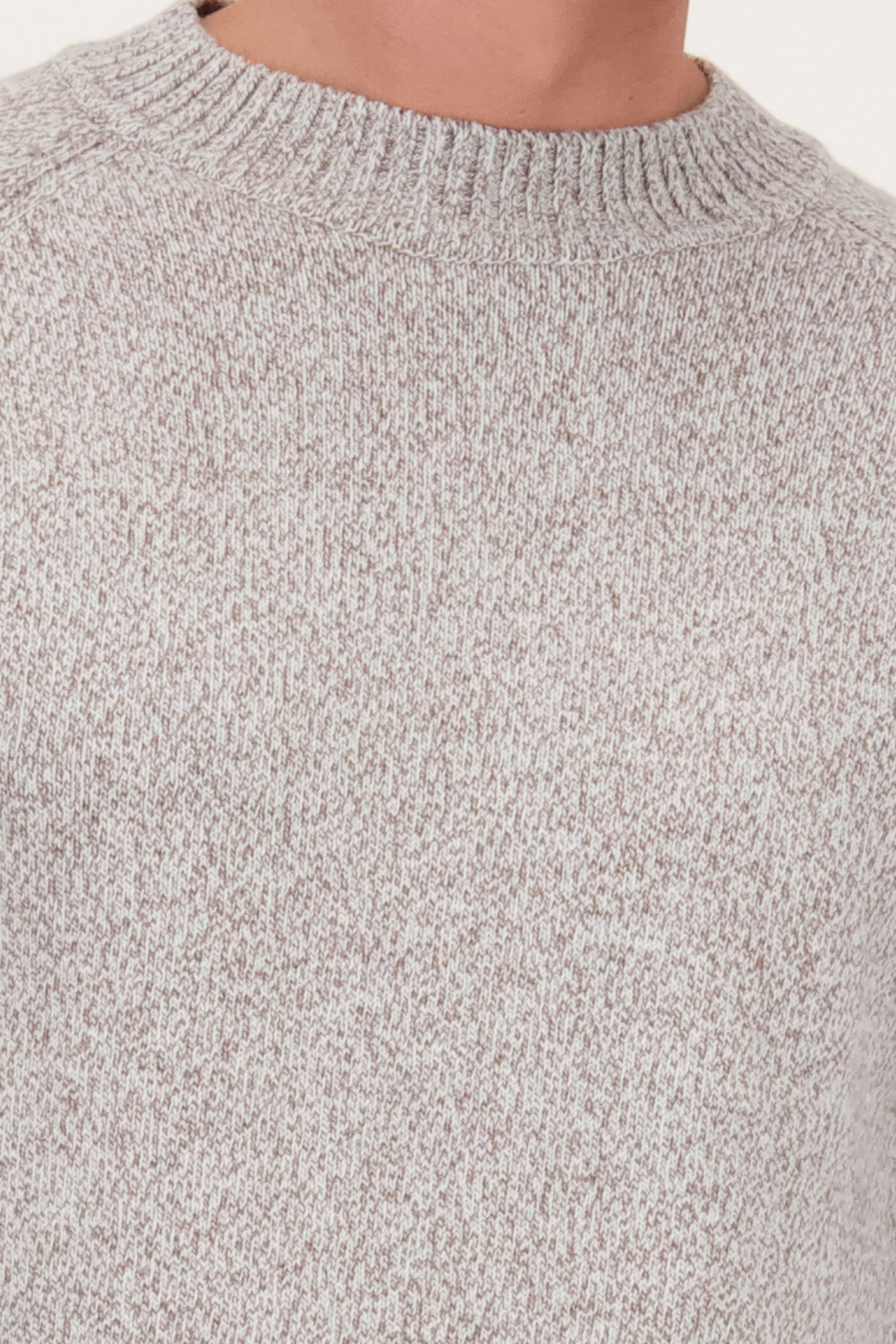 Beige gemêleerde trui met wol van Casual Five voor Heren